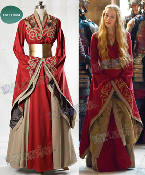 Game of Thrones (TV Series) Cosplay Cersei Lannister Costume Dress