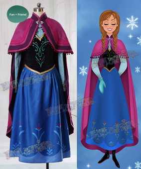 Frozen (Disney Movie) Cosplay Anna Costume Outfit